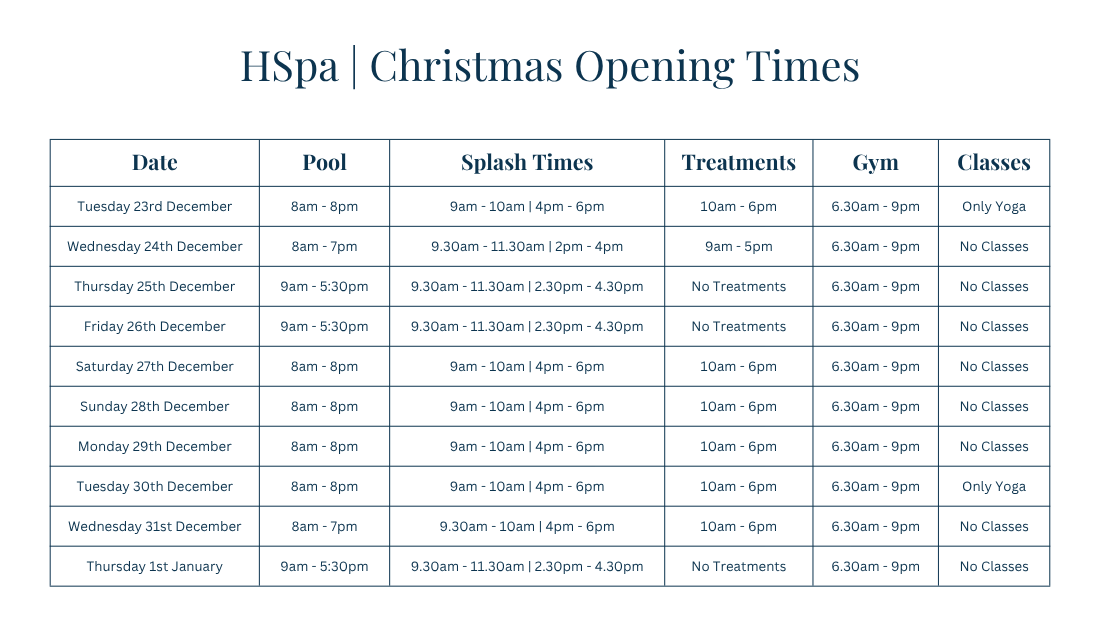 hspa christmas opening times 20252